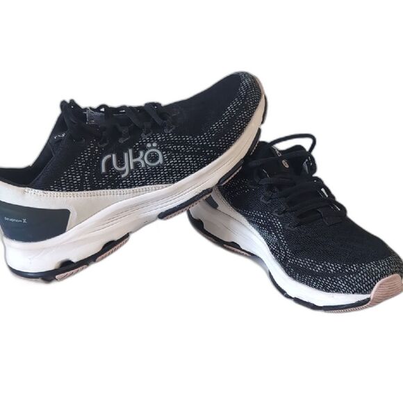 Ryka Women's Black and White Sneakers - Picture 4 of 9